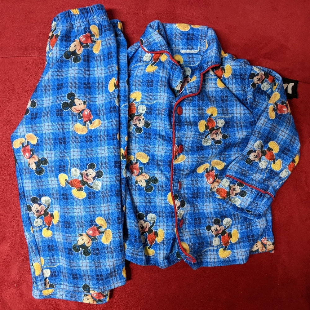 Boys 2T Mickey Mouse flannel jammies